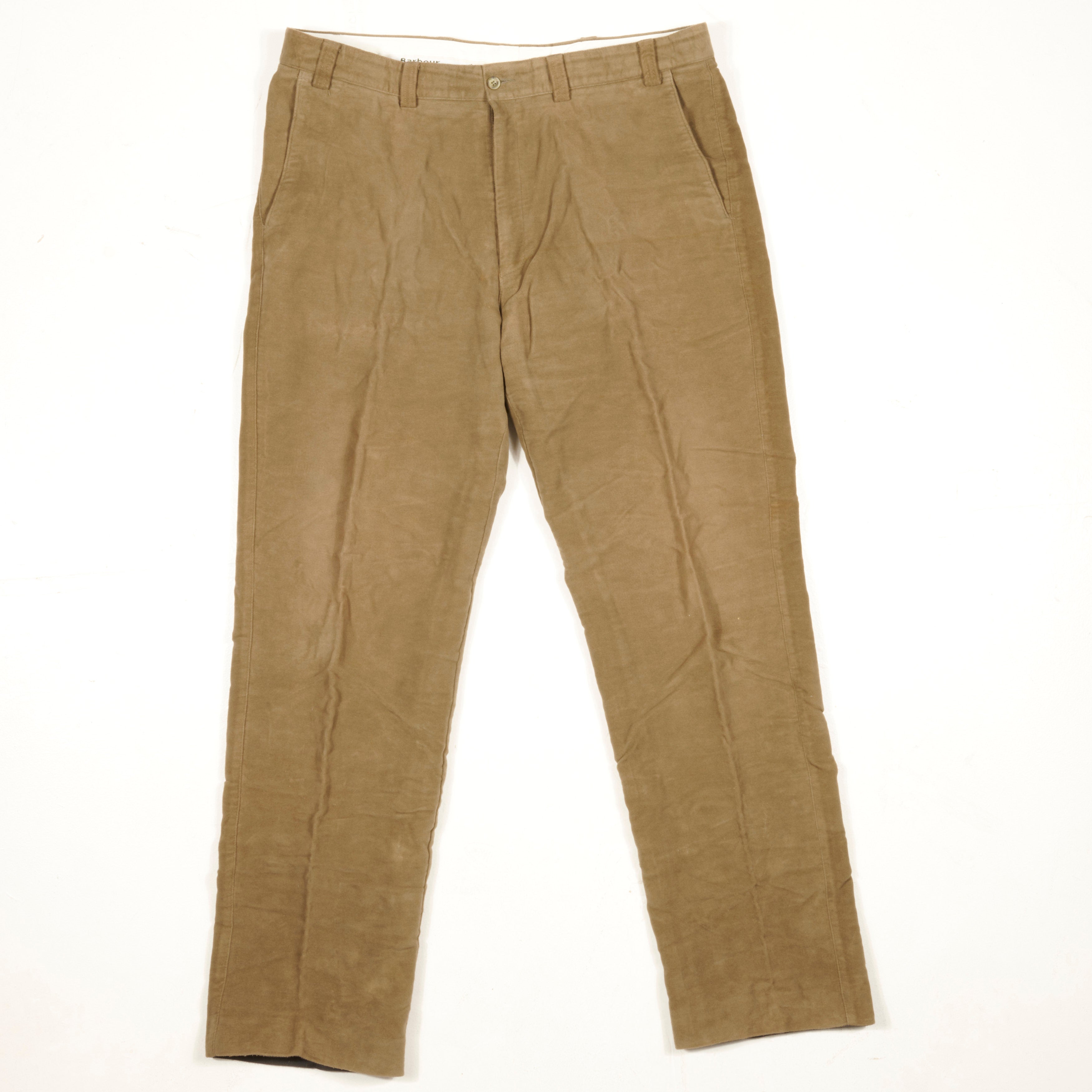 Image of Barbour Brown Moleskin Trousers Sz 40 (UK)