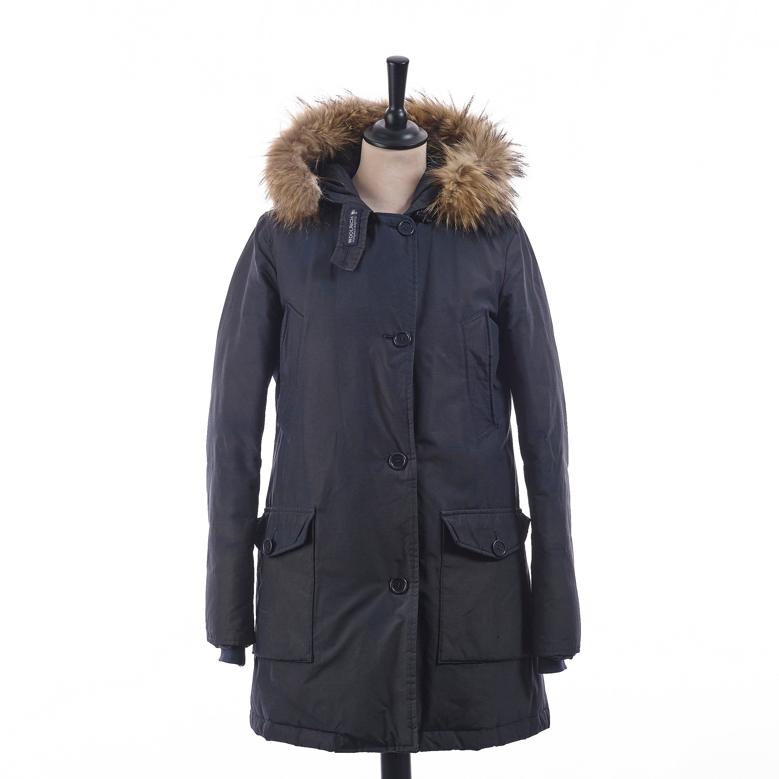 Image of Woolrich Black Parka Sz S