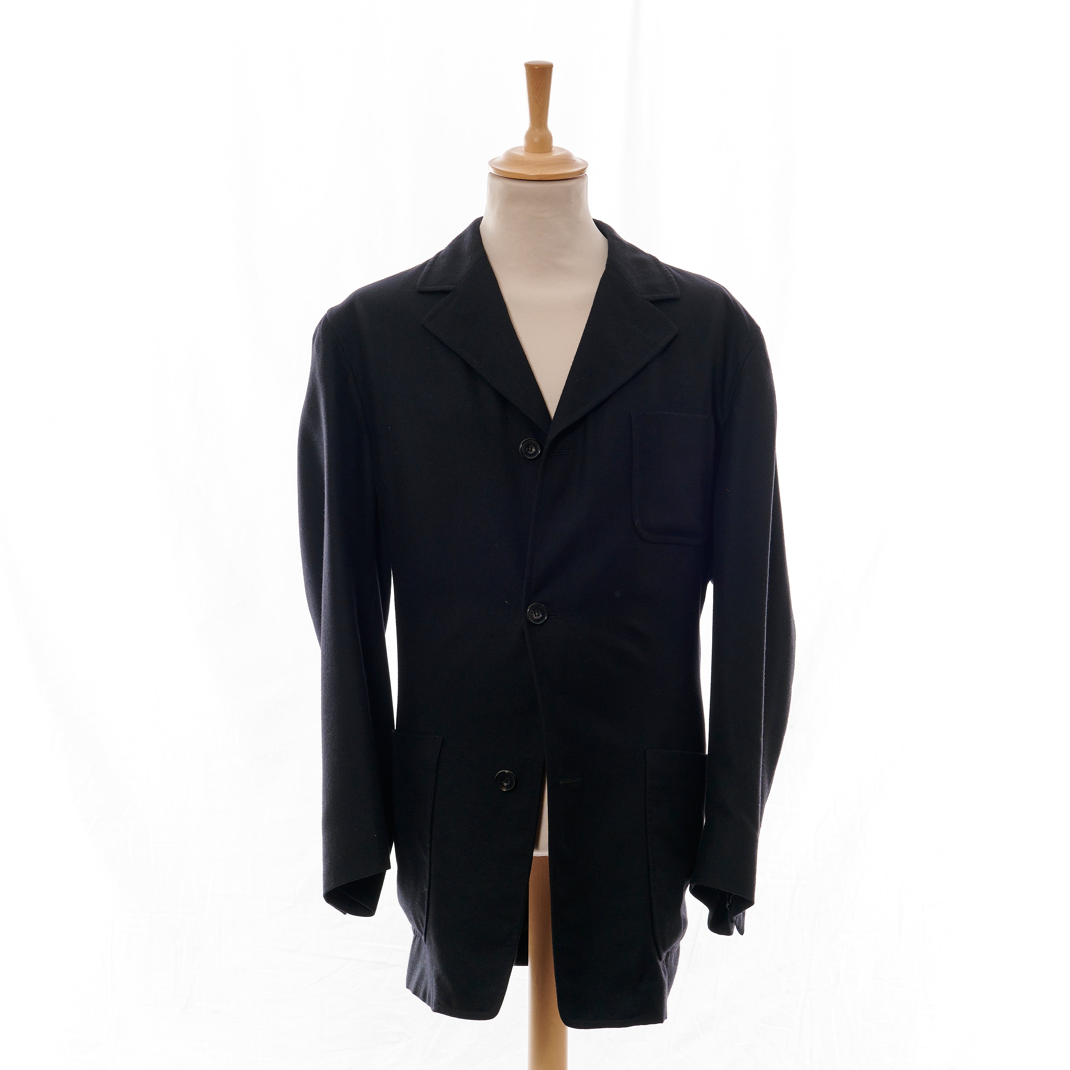 Image of Black Brioni Coat Sz L