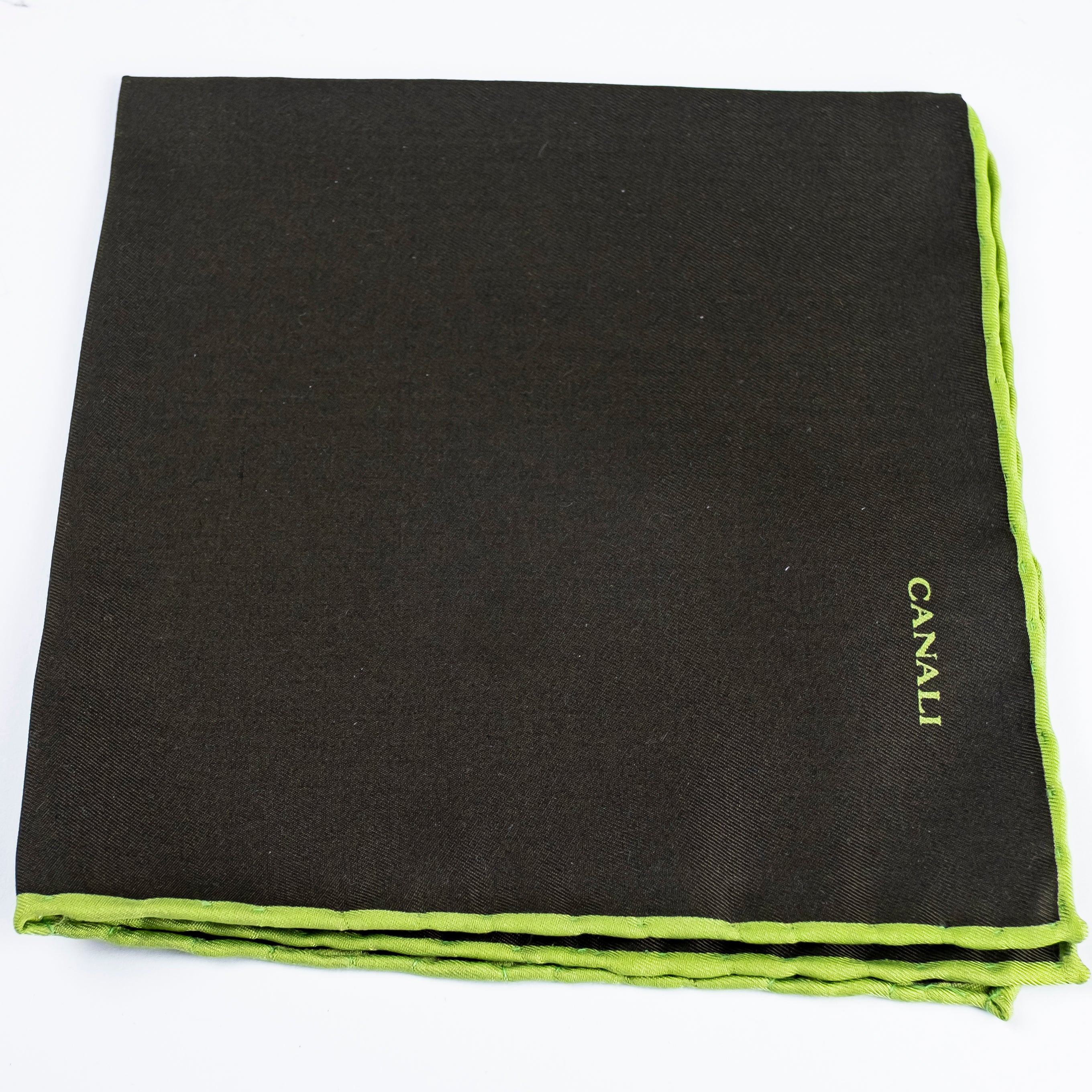 Image of Canali pocket square with hand rolled edges