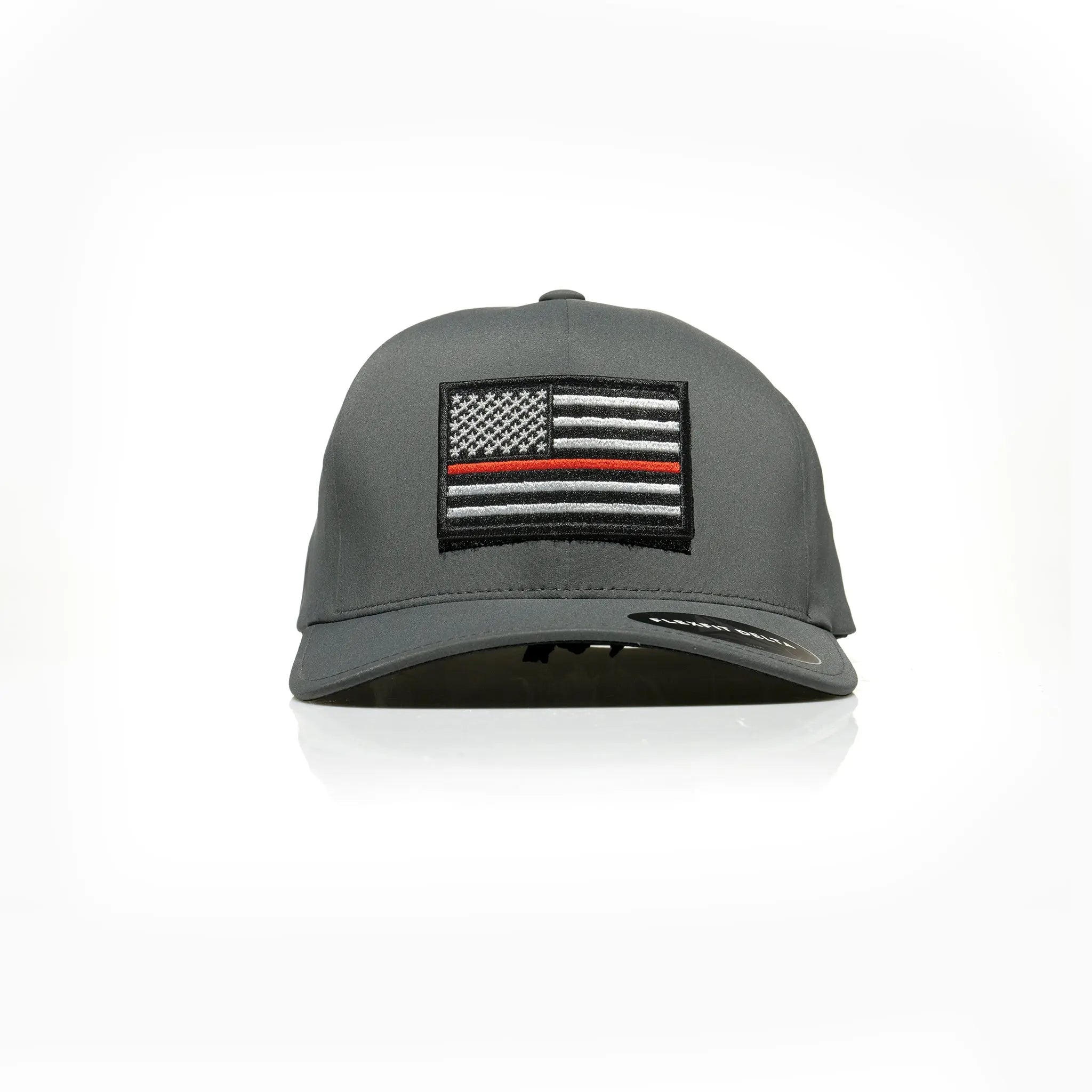 Longhorn Fab Shop Longhorn Fab Shop Logo FlexFit Fitted Hat American Flag  PVC Patch, Flexfit Hats With Company Logo