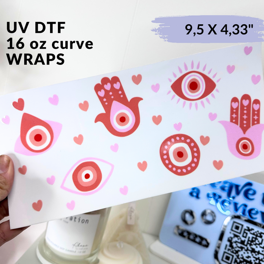 Heart Donuts UVDTF Libbey Glass Wrap - UV182