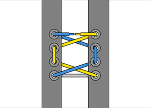 Cách buộc dây giày 4 lỗ kiểu Gap