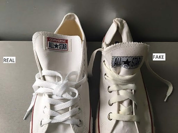 Chất liệu có sự khác biệt trong việc check giày Converse