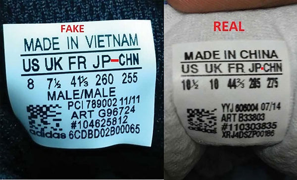 Cách check real và fake qua chữ trên tem 