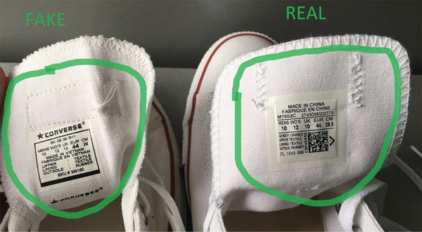 Cách check giày Converse dựa trên phần tem giày 