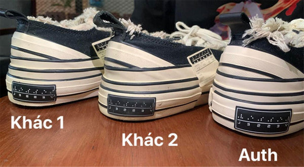 phân biệt giày real và fake qua chi tiết gót và đế giày 