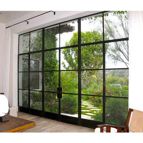 black steel french door