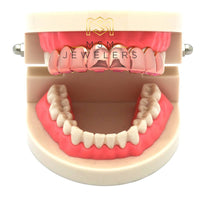 Thumbnail for Upper 8 Teeth 14k Rose Gold Filled Top Grillz Body Jewelry MSM Jewelers 
