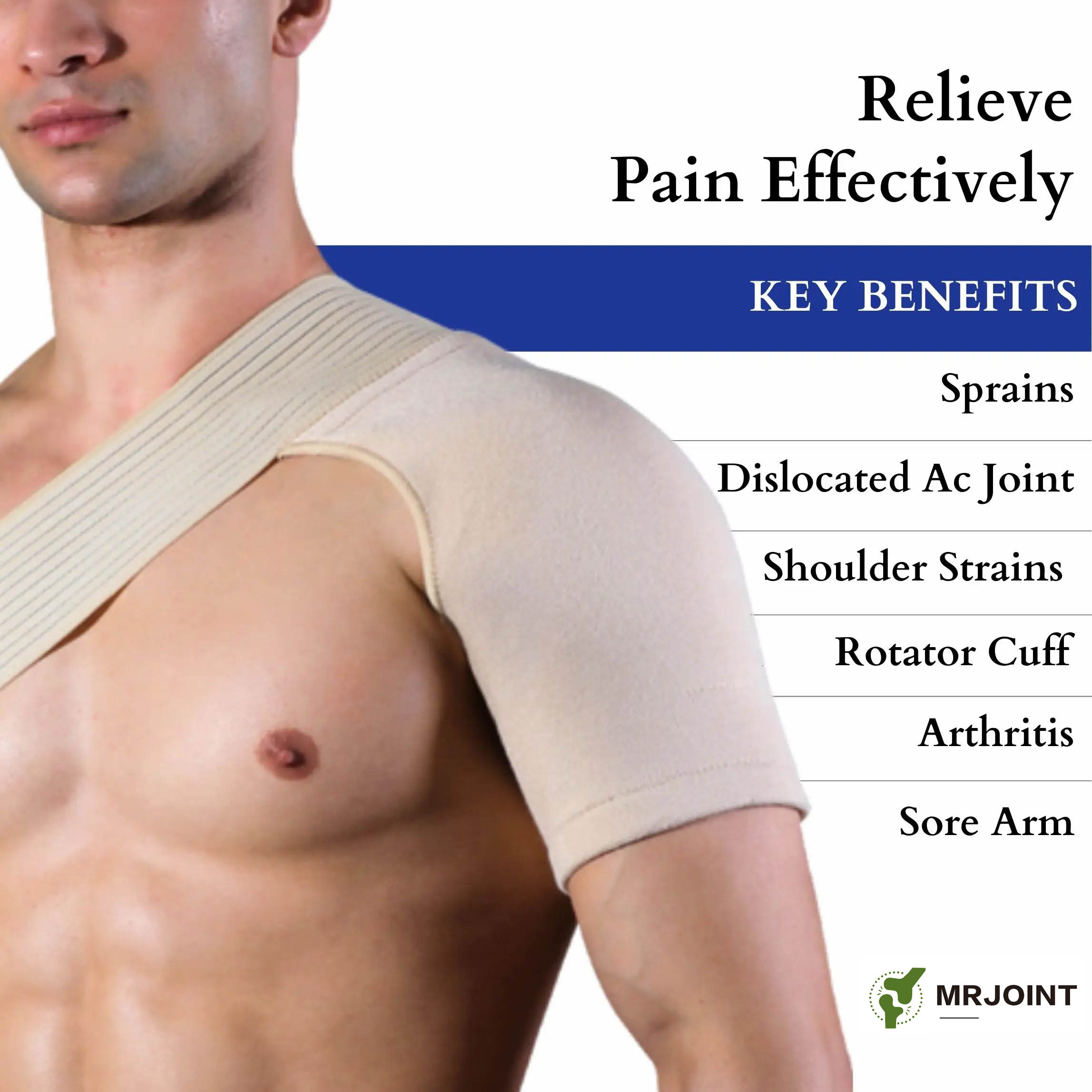 Cream Compression Shoulder Brace