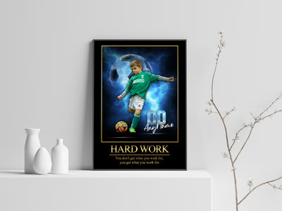 Personalized 'Electric Moment' Soccer Wall Art