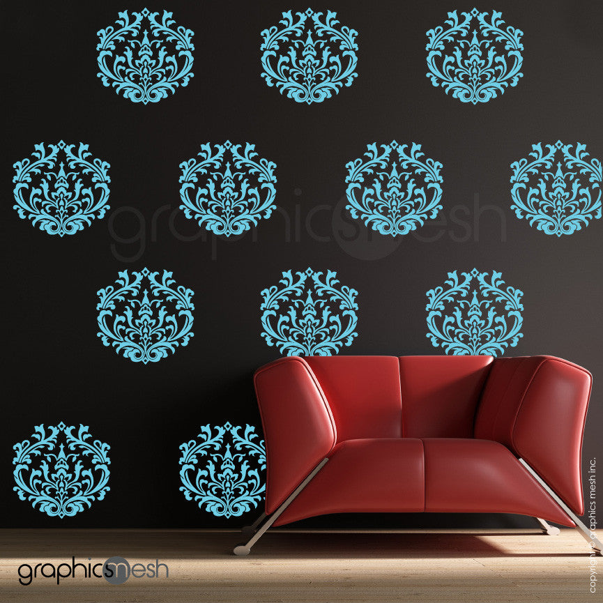 damask wall decals