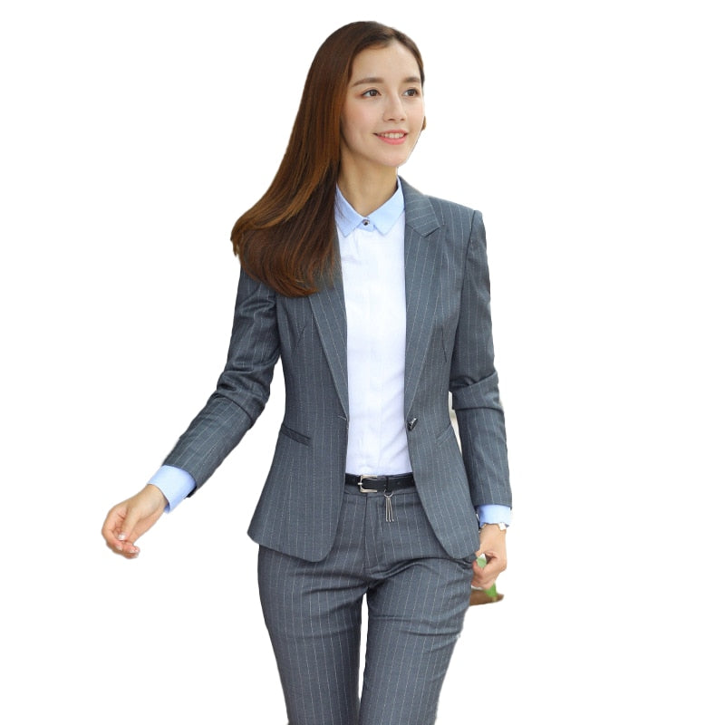Women Pant Suits Ladies 2 Pieces Sets Office Uniform Designs New Style –  Winsome Yemite