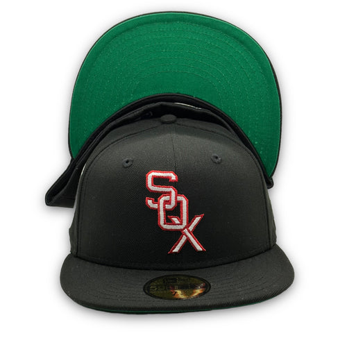 CHICAGO WHITE SOX CITY CONNECT SOUTHSIDE - GREEN UV now available from  @burdeenschicago 59Fifty Fitted Hat Black Crown Black Visor Kelly…