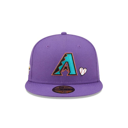 Arizona Diamondbacks 2001 WS POP-SWEAT Purple-Pink Fitted Hat