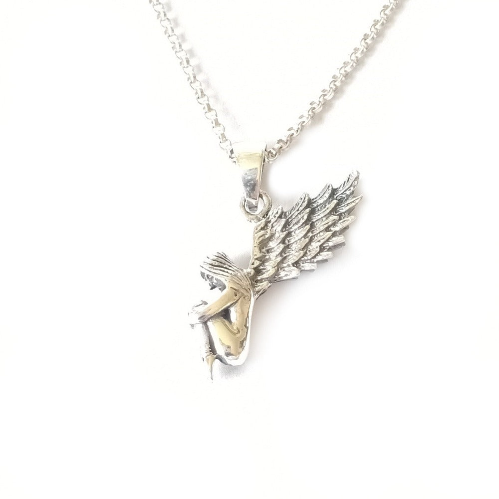 vorst Wiskundig Tot ziens Elfje met vleugels hanger zilver - zilveren engel bedel - Ietsmooisvoorjou