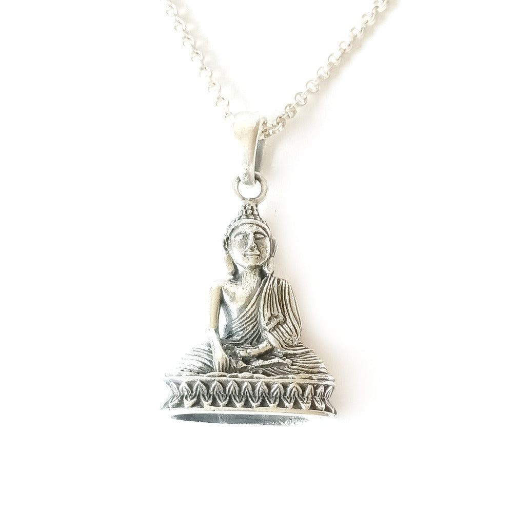 Gelovige Speeltoestellen afbetalen Hanger Buddha zilver - Boeddha bedel zilver - Ietsmooisvoorjou