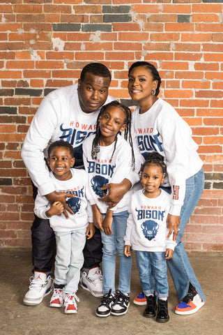 Howard University crewneck sweatshirts for kids