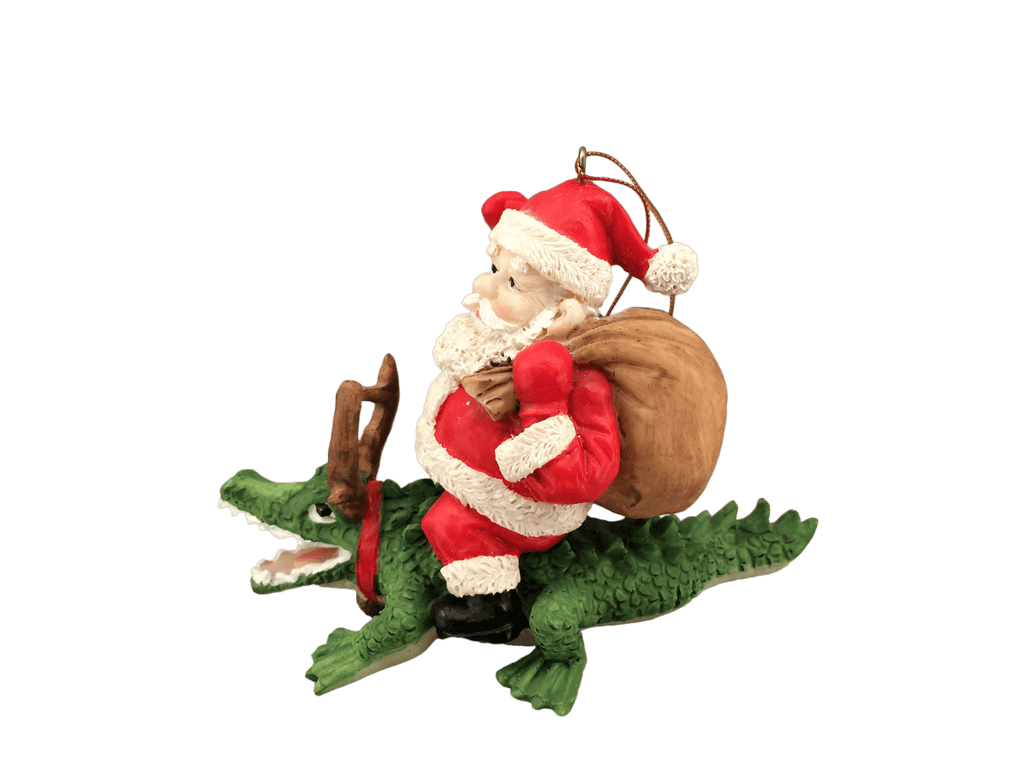 Santa Riding Alligator Ornament | Alligator King