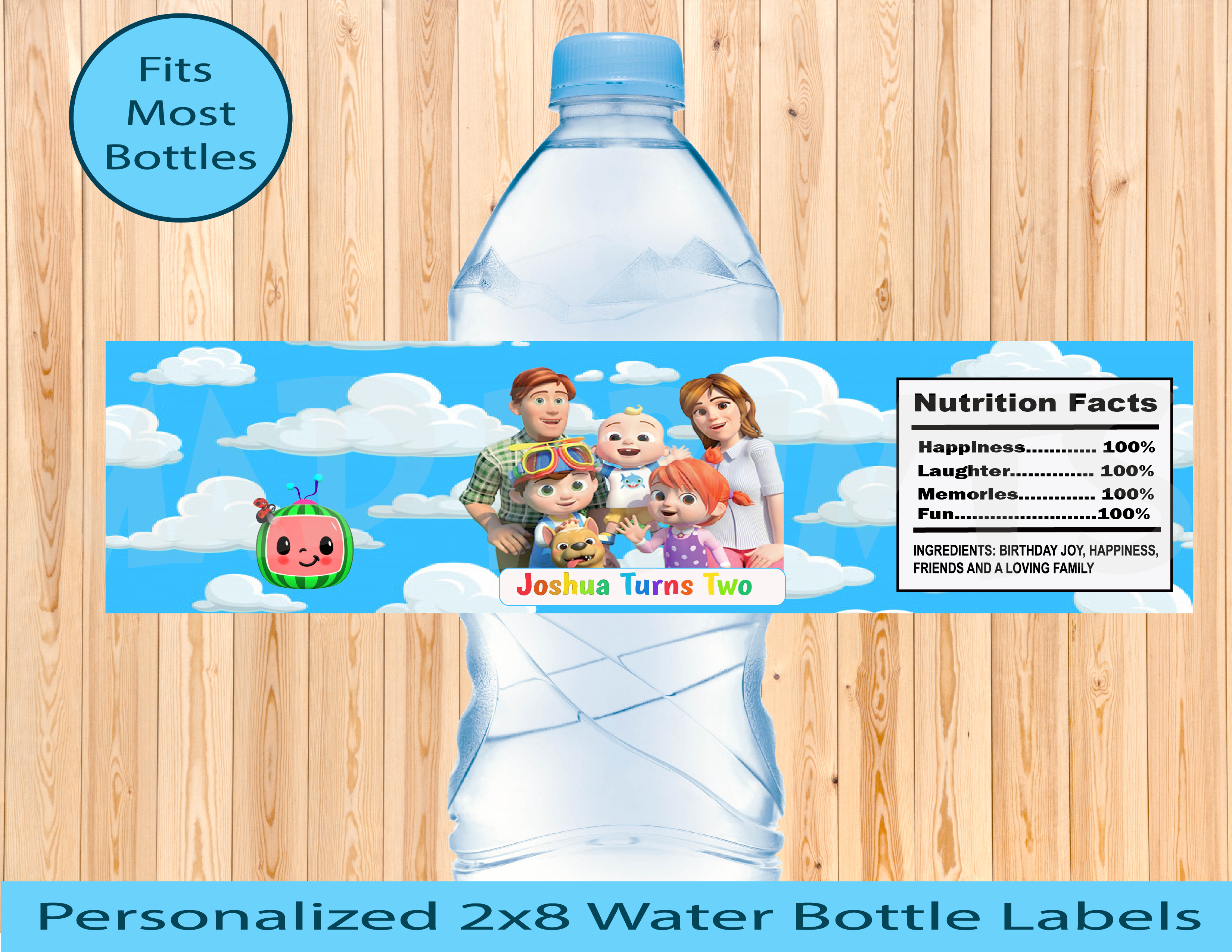 personalized frozen water bottle labels