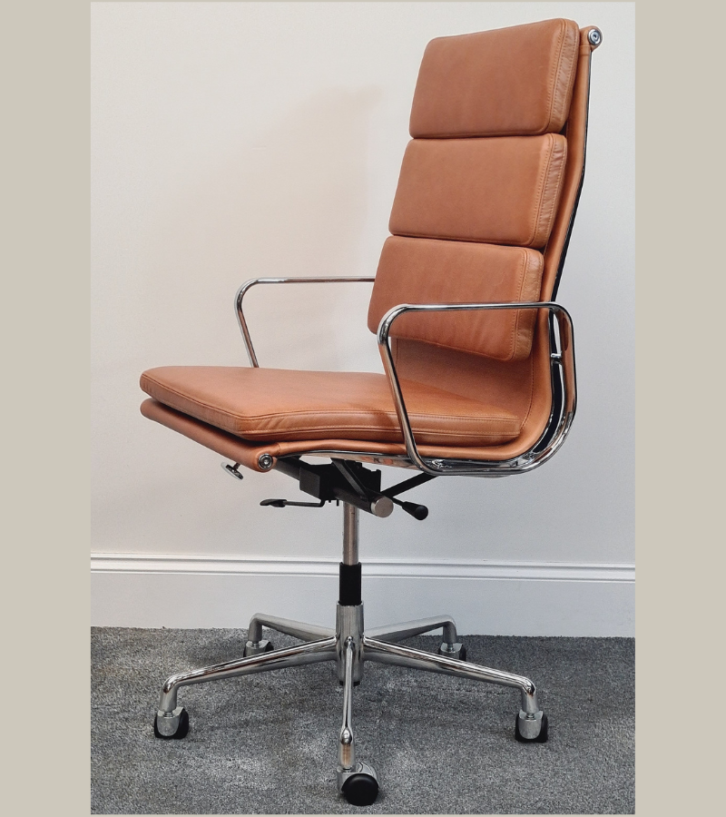 Executive Office Chair 2 19 Style in Aniline Leather High Back Soft Pa –  Onske