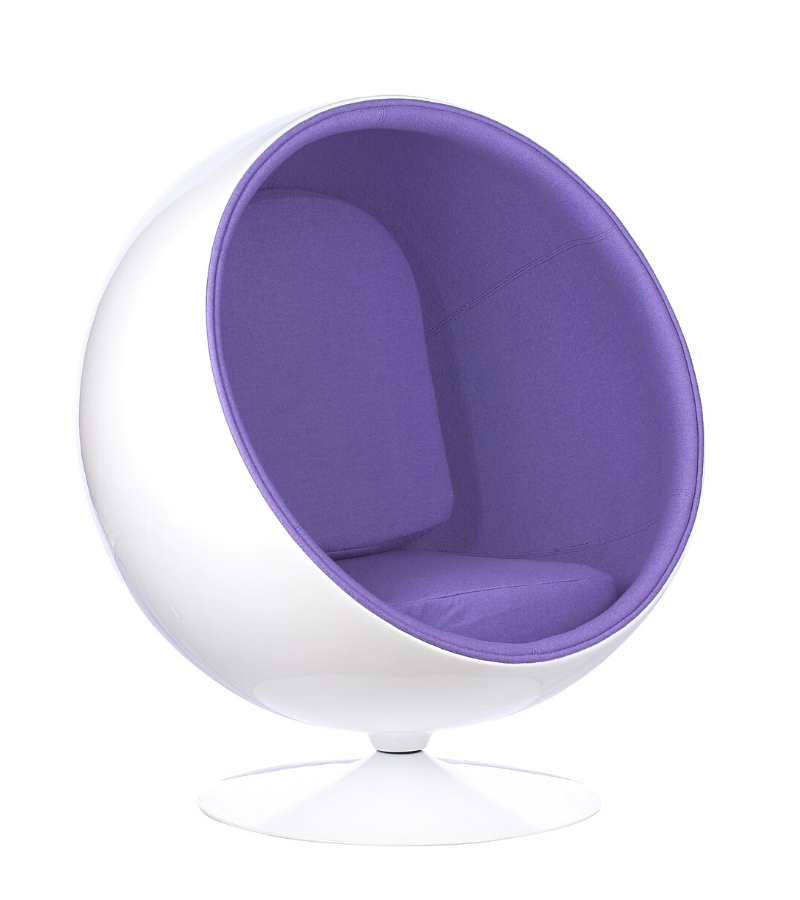 purple ball chair