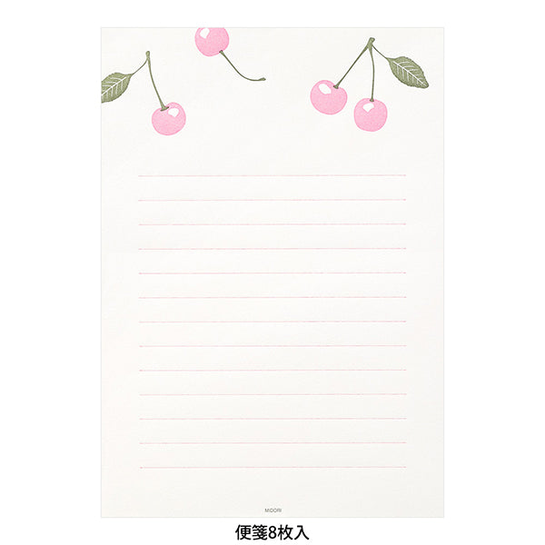 Midori Letterpress Letterset Cherry Handprinted In Japan Pinky Elephant