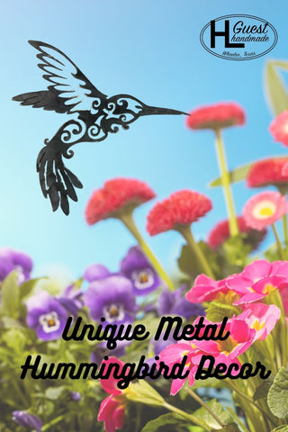 unique tribal hummingbird metal decoration