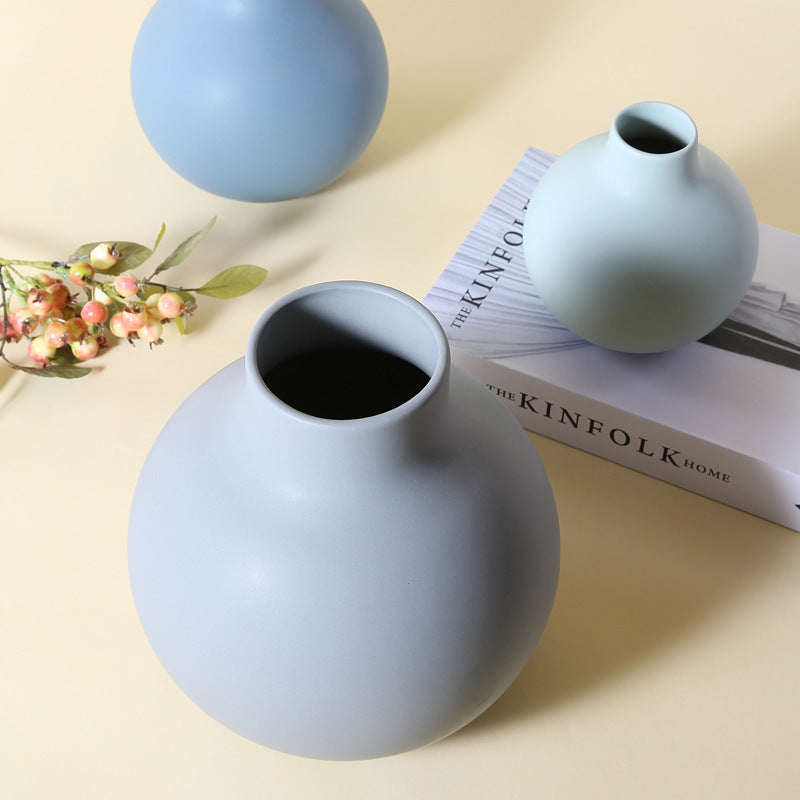 Baby Turquoise Bulb Ceramic Vase Collection | Modern Minimalist Turquoise-image-2