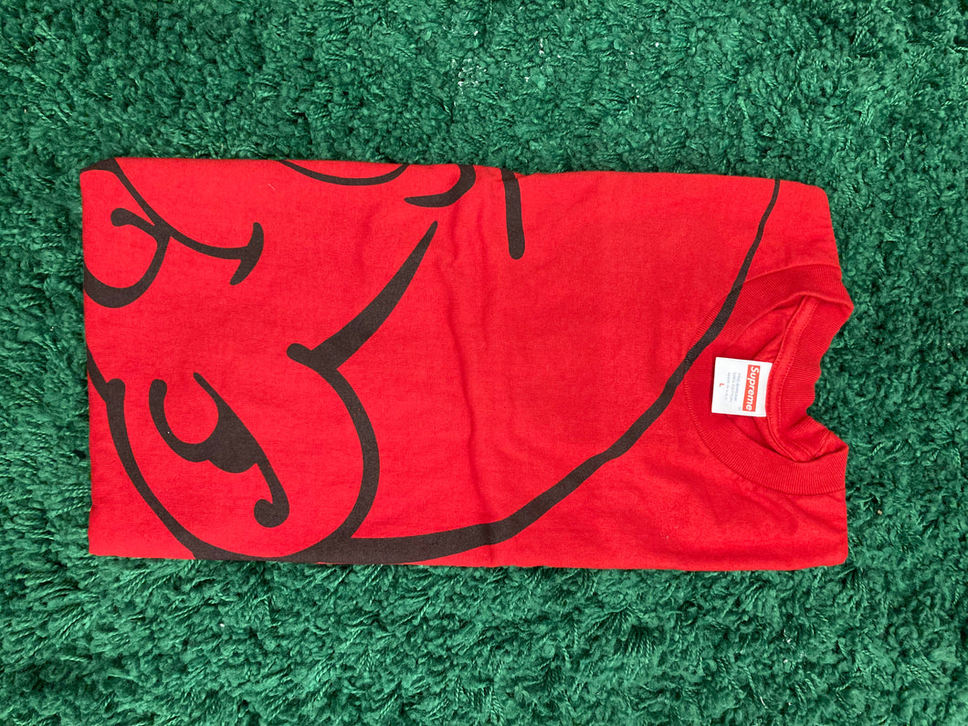 supreme smurf tee red