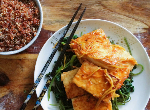 Chili Lime Ginger Sauce with Fried Silken Tofu