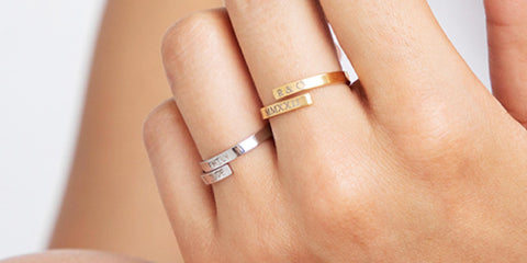 Engraved name ring