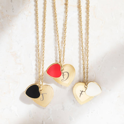 Love heart necklace for valentines day