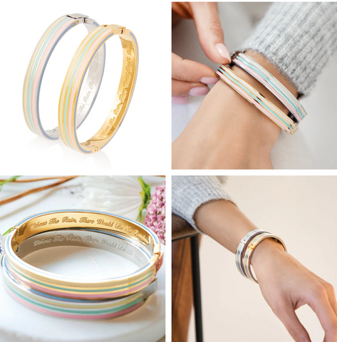 Pastel striped bangle