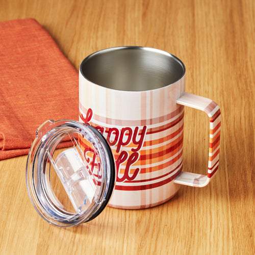 16 Oz Black Geo Insulated Coffee Mugs, Set Of 2 – Cambridge