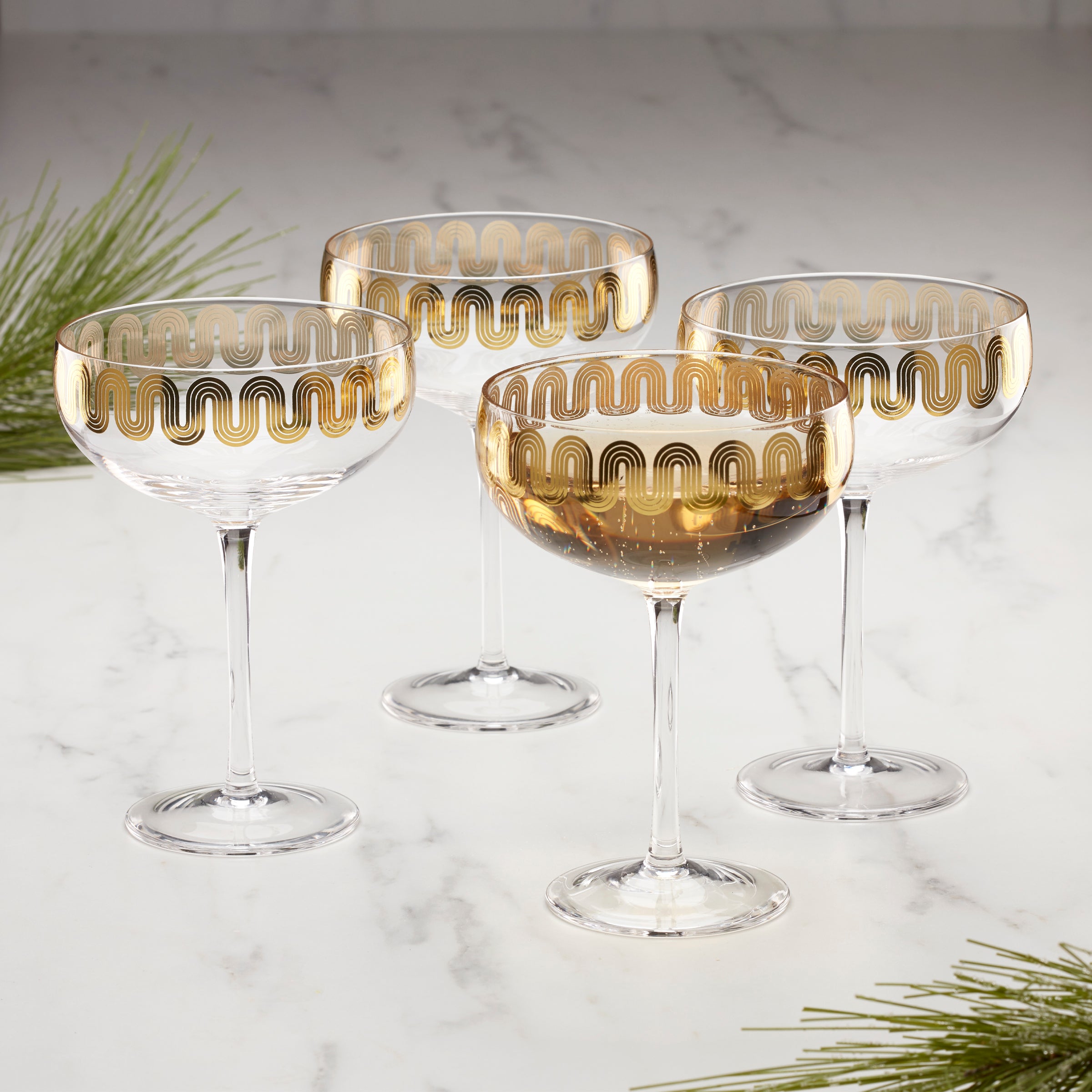 Cambridge Silversmiths Champagne Gold Faceted Cocktail Shaker