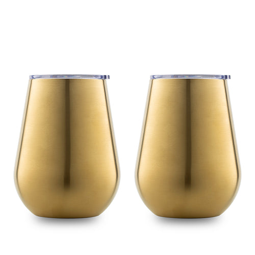 18 Oz Gold Stainless Wine Glasses, Set of 4 – Cambridge Silversmiths®