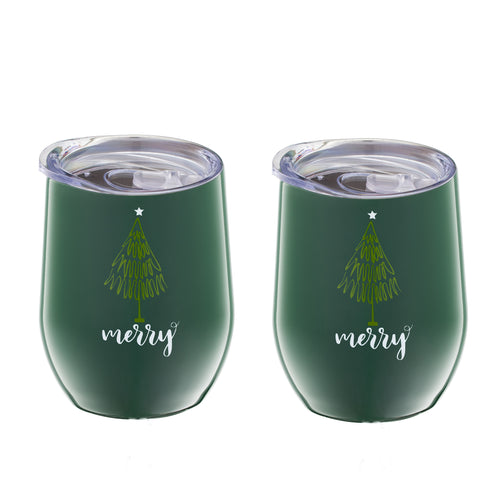 Sleigh All Day Stemless Wine Glasses, Set of 2 – Cambridge Silversmiths®