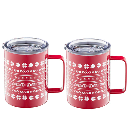20 Oz Stackable Plaid Coffee Mugs, Set Of 2 – Cambridge Silversmiths®