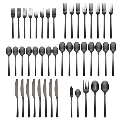 Geo Black Satin 20-Piece Flatware Set – Cambridge Silversmiths®