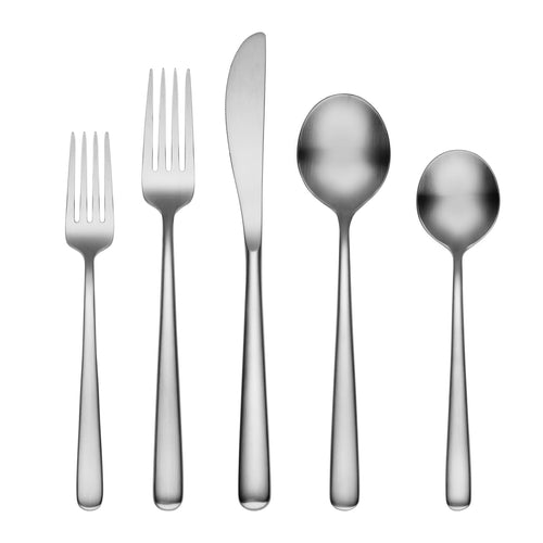 Geo Black Satin 20-Piece Flatware Set – Cambridge Silversmiths®