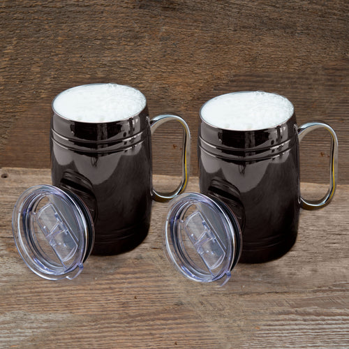 Robert Irvine 16 Oz Black Coffee Mugs, Set Of 2 – Cambridge Silversmiths®