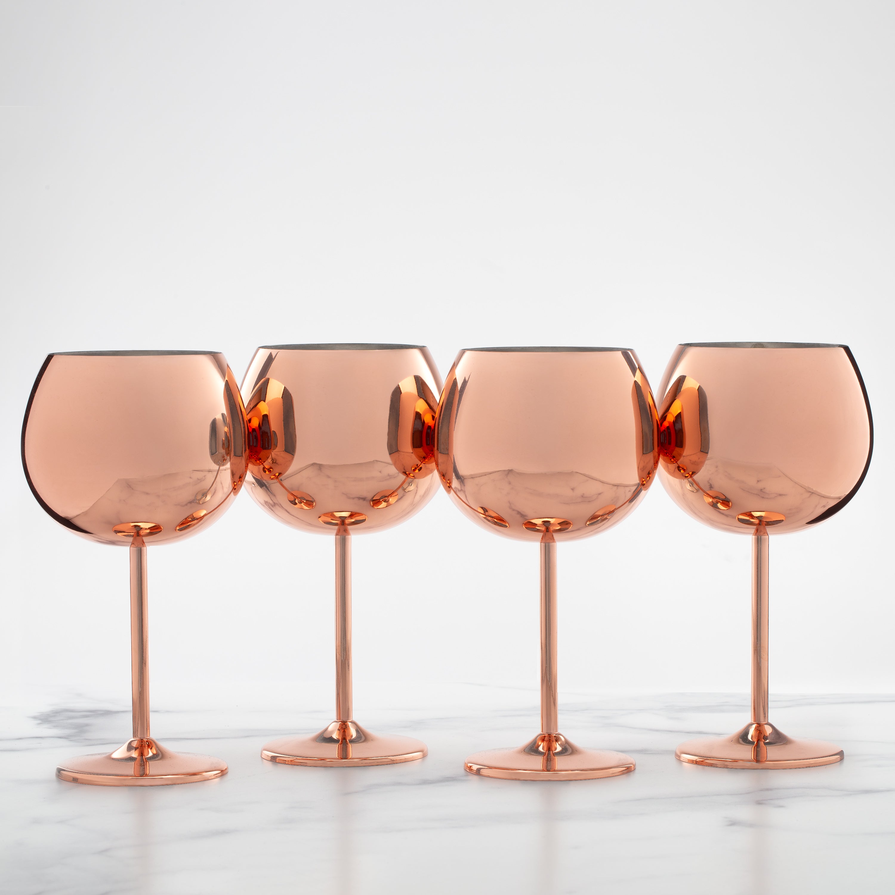 Lefu Etched Stainless Steel Wine Glasses With Copper Plated, 1 oz Wine  Goblets, 30ml Retro Metal Wine Glass Bar Dinnerware (Handle Gold) 