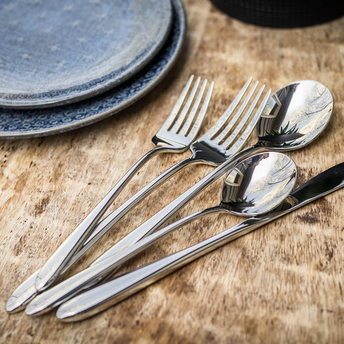 Matte Black Flatware Set  Eloquence Black Satin 20-Piece Set – Cambridge  Silversmiths®