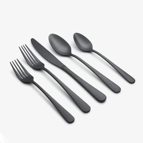 Real Living Matte Black 20-Piece Blake Flatware Set