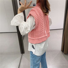 Load image into Gallery viewer, Pink Knit Sweater Vest
