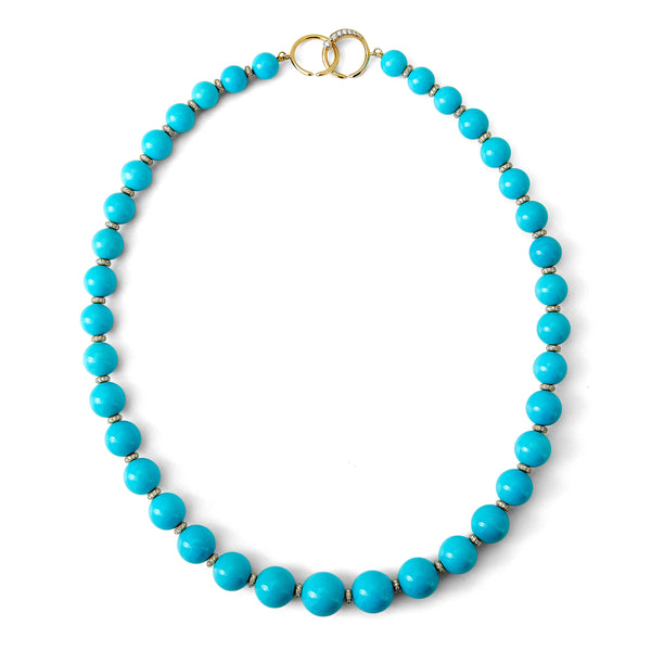 High Grade Mexican Turquoise Beaded Necklace  Turquoise Layering Neck –  Jitterbug and the Bead