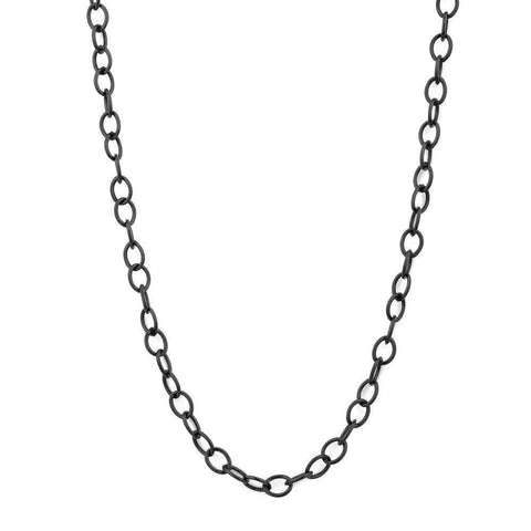 MIXED METAL FIVE LINK CHARM HOLDER NECKLACE