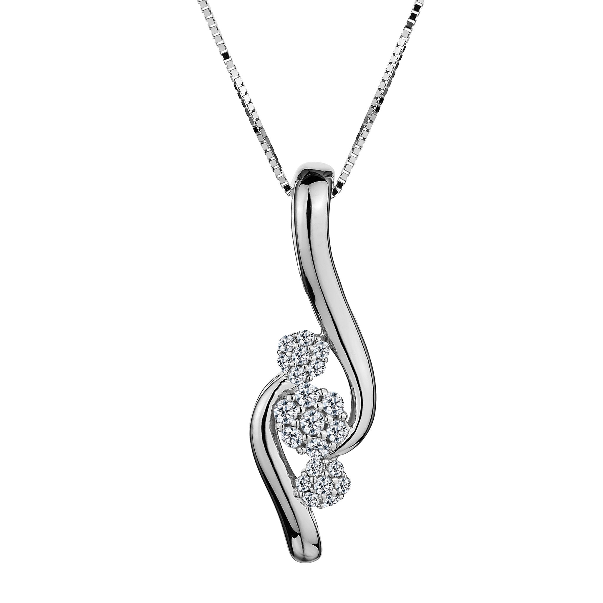 14K Gold 3 Stone PRINCESS LEO Diamond Past Present Future Pendant Necklace  .33c | eBay
