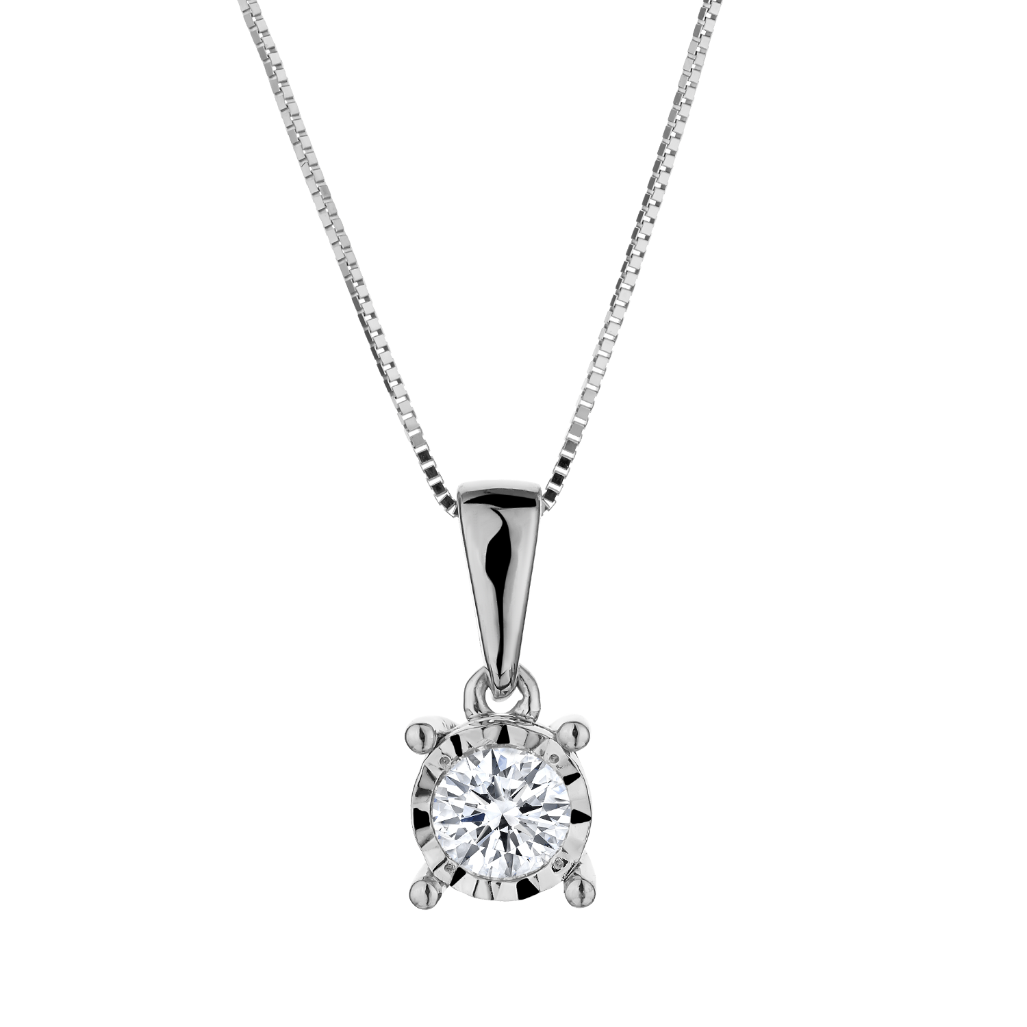 White gold brilliant cut diamond necklace 0,48 ct - fineness 14 K - Ref No  103.669 / Apart